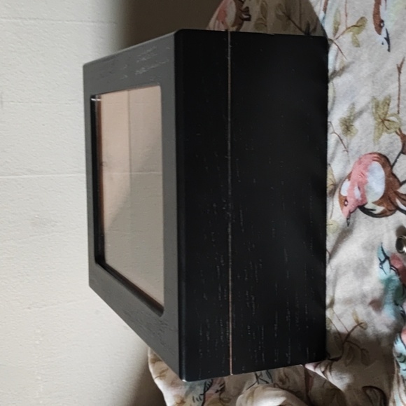 Black Espresso Wood Cigar Cutter Humidor Oak? Glass Lid Hygrometer - Picture 5 of 15